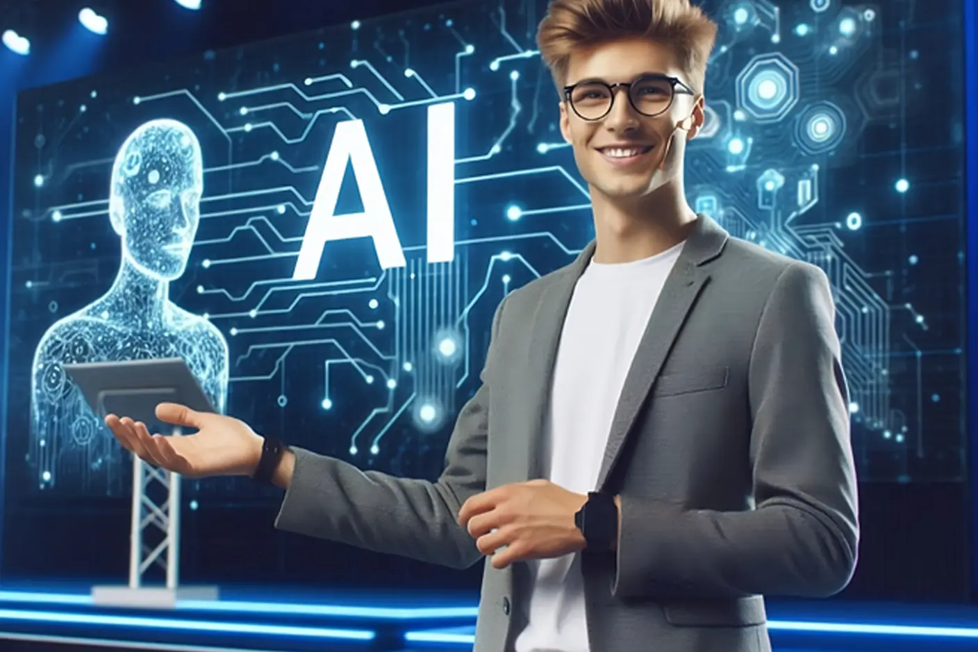 Man presenting AI screen |Titanium Dash